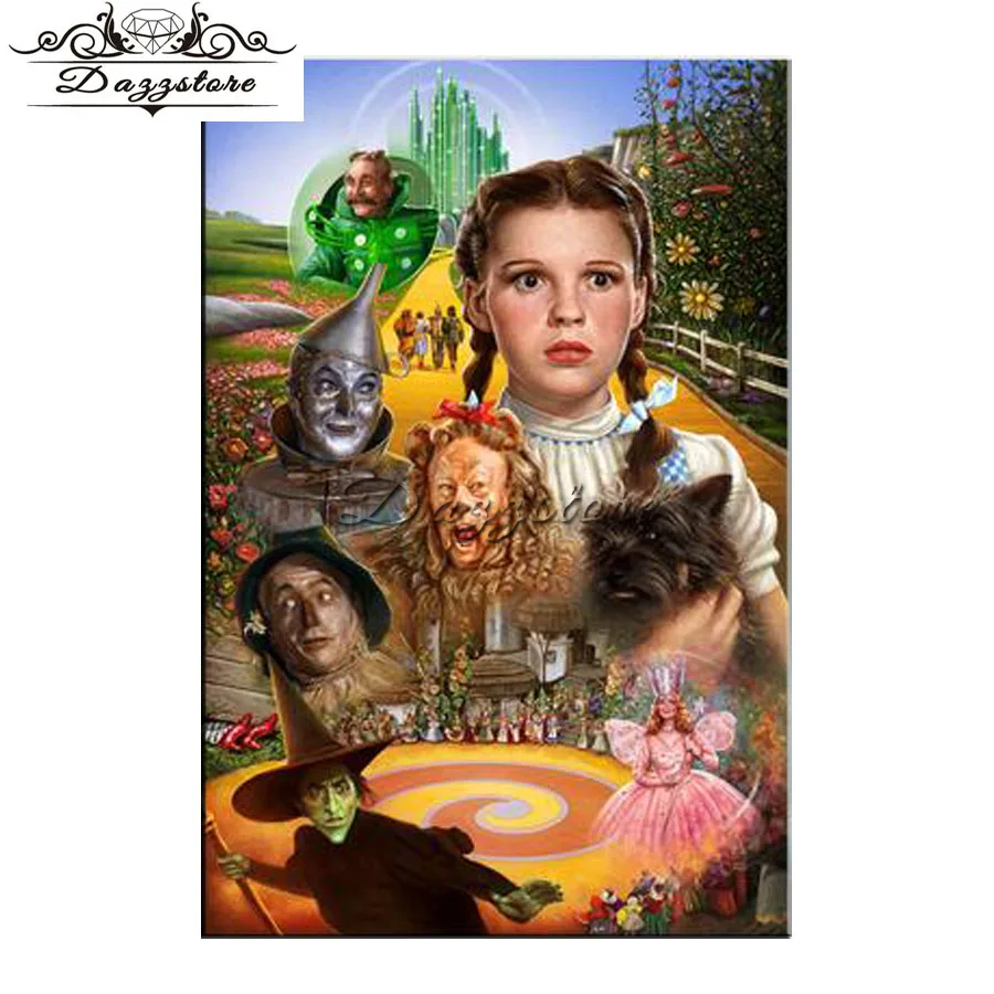 

Diamond Painting diy Diamond Embroidery Cross Stitch wizard of oz Square Rhinestone Mosaic room decor needlework crafts gift