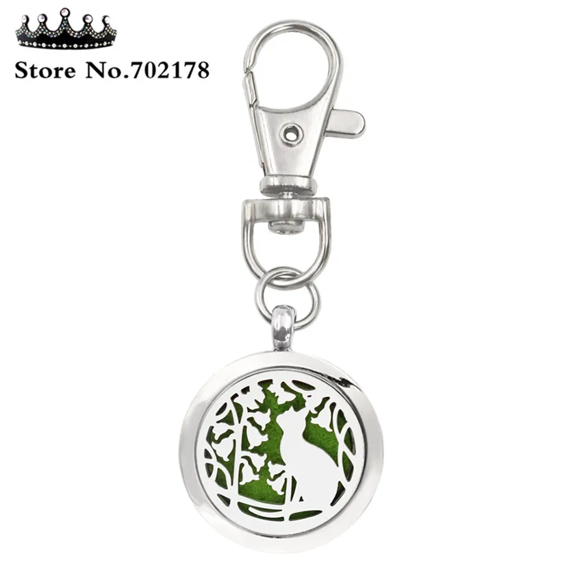 More Options Aroma Key Chain essential oil Locket Perfume Diffuser with