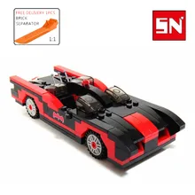 10 компл./лот Бэтмен серии Бэтмобиль Железный человек красный лимузины родстер DIY осветить строительный блок детские игрушки, строительные блоки подарок