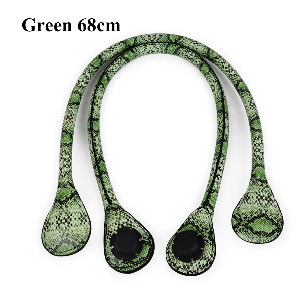 Длинная короткая ручка из Искусственной Змеиной Кожи Для Obag Serpentine из искусственной кожи ремешок для O BAG Ochic O Chic аксессуар - Цвет: green long