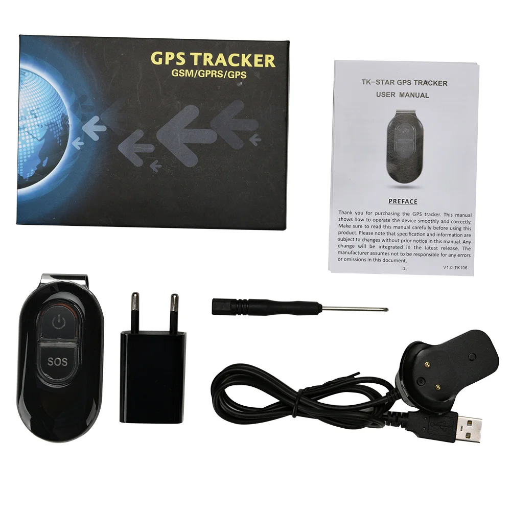 Mini GPS Tracker Children Vehicle Personal SOS Waterproof GSM GPS Pet Tracker Locator LK106 TL106