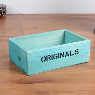 

Japan Style Retro Wooden Rectangle Storage Box Multifunctional Household Desktop Sorting Box Succulent Plant Flower Pot