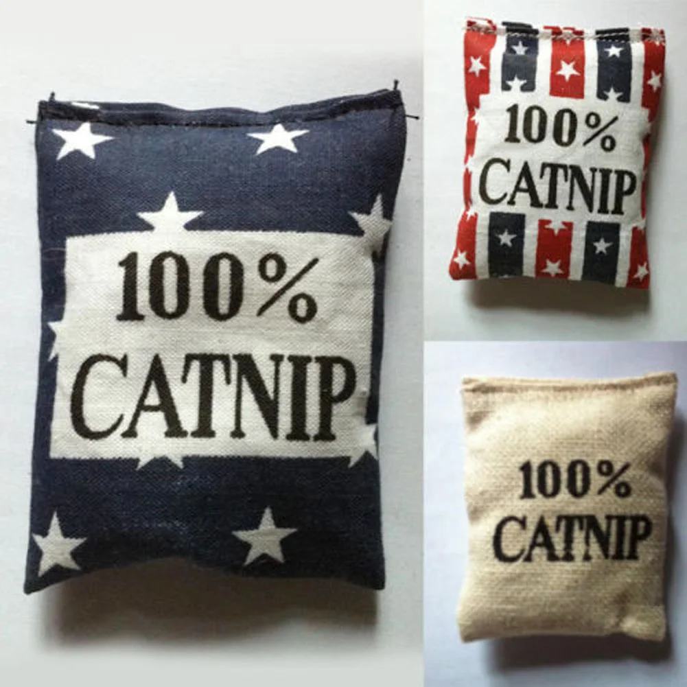 1Pcs Linen Catnip Bags Catnip Toys Different Colors Cat Love It For Pet