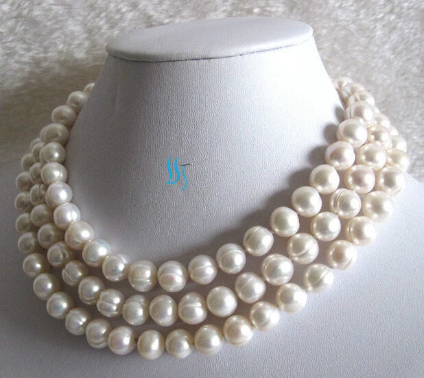 

bjc 0001319 48" 10-11mm White Fresh Water Pearl Strand Necklace (C0309)