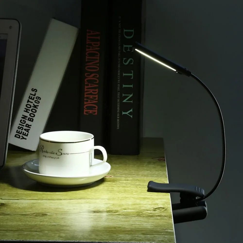 6 Вт светодиодный USB затемнения клип на чтение свет для ноутбука Тетрадь фортепиано изголовье кровати стол Портативный ночник