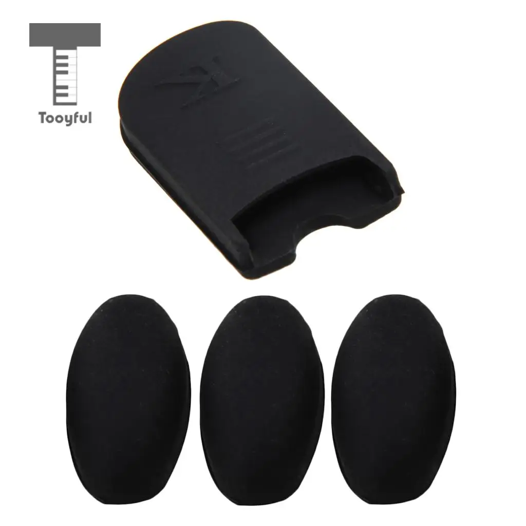 Black Thumb Rest Cushion Pad Finger Protector + Thumb Finger Rest Palm Key Risers for Saxophone Sax Wind Instrument Parts