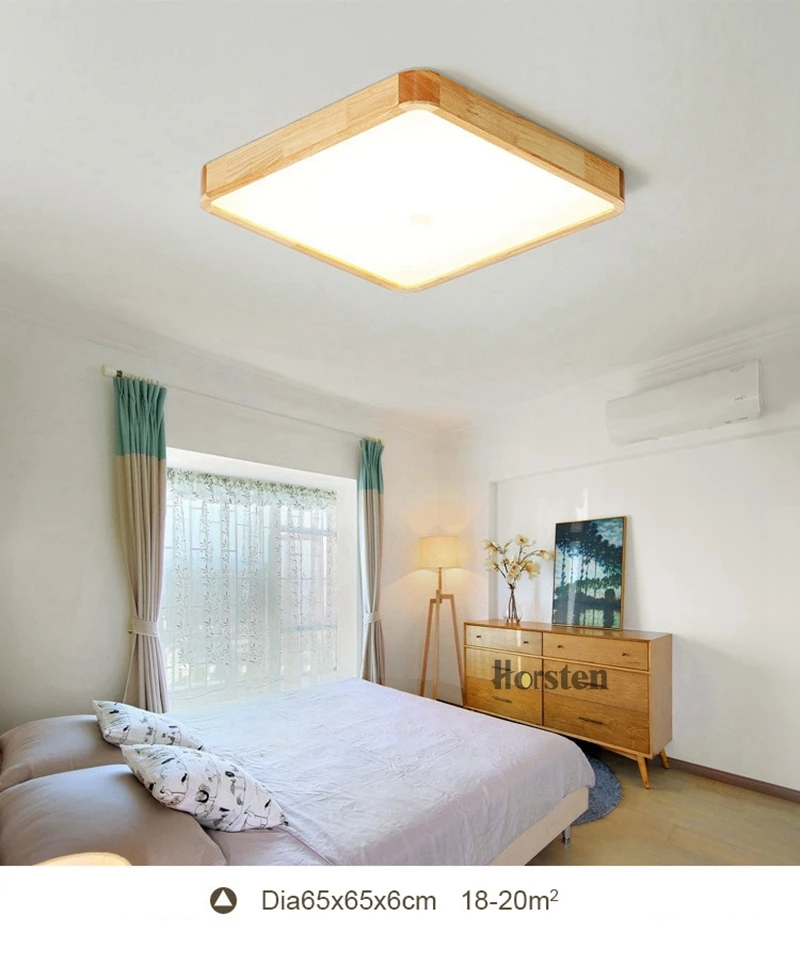Nordic Simple Modern OAK Wood Ceiling Lamp Ultra thin Japanese LED Ceiling Lights For Bedroom Living Room Kitchen Study Balcony (13)