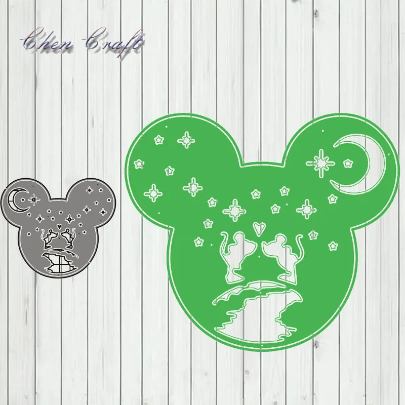 

Cute mouse carbon Steel Metal Cutting Dies Scrapbook Embossing Craft Stencils DIY Card Decor