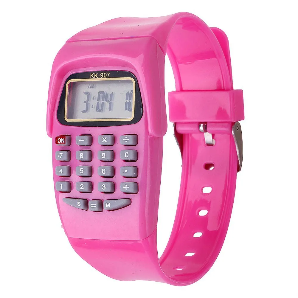 Модные цифровые повседневные силиконовые с светодиодный спортивные часы для детей многофункциональный калькулятор Relogio с часами