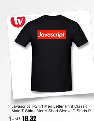 Футболка Javascript, футболка с мультипликационным принтом, мужская повседневная футболка, летняя мужская футболка с коротким рукавом из хлопка, забавная футболка