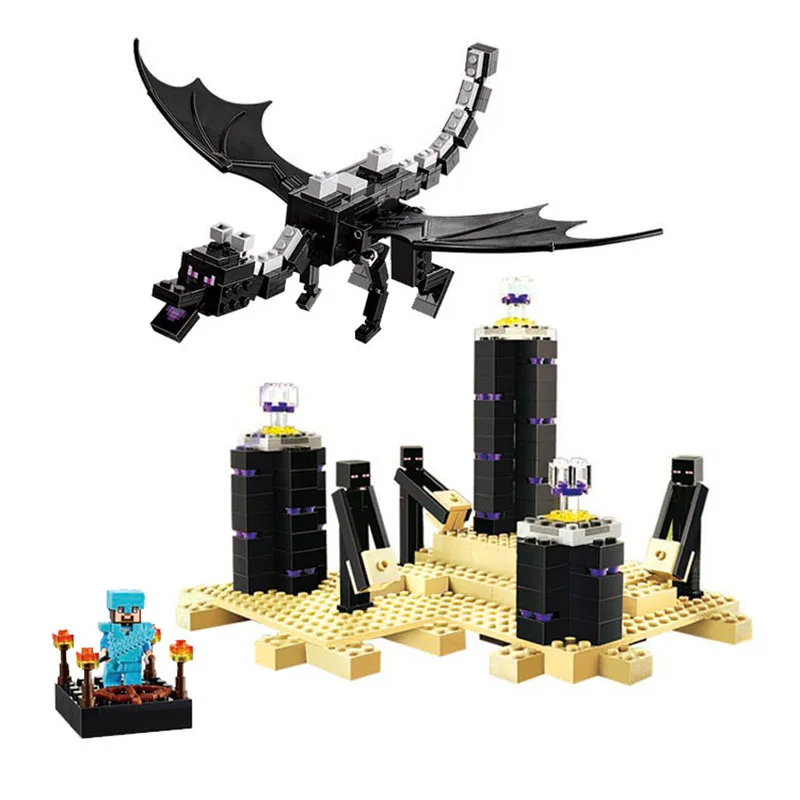 Бела Совместимость с Legoe лего Minecrafted серии мой мир Ender Дракон 6 видов строительные