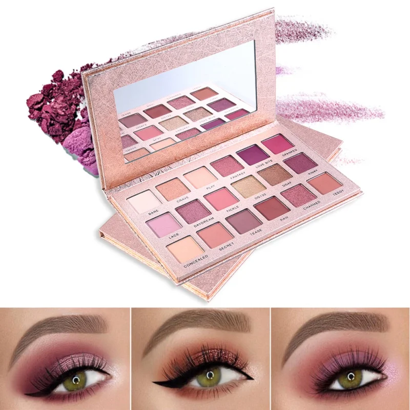 

18 Colors Professional Makeup Glitter Eyeshadow Palette Smoky Brighten Long-lasting Eye shadow Make up Palette Recommend