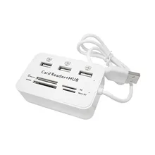 Все В Одном USB 2.0 Hub 3 Порта С USB Card читатель-Концентратор 2.0 480 Мбит Combo Для MS/M2/SD/MMC/TF Для ПК Ноутбук QJY99