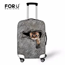 FORUDESIGNS Waterproof Travel Luggage Protective Dust Cover Elastic Wolf Printing Dustproof Suitcase Cover Luggage Accessories
