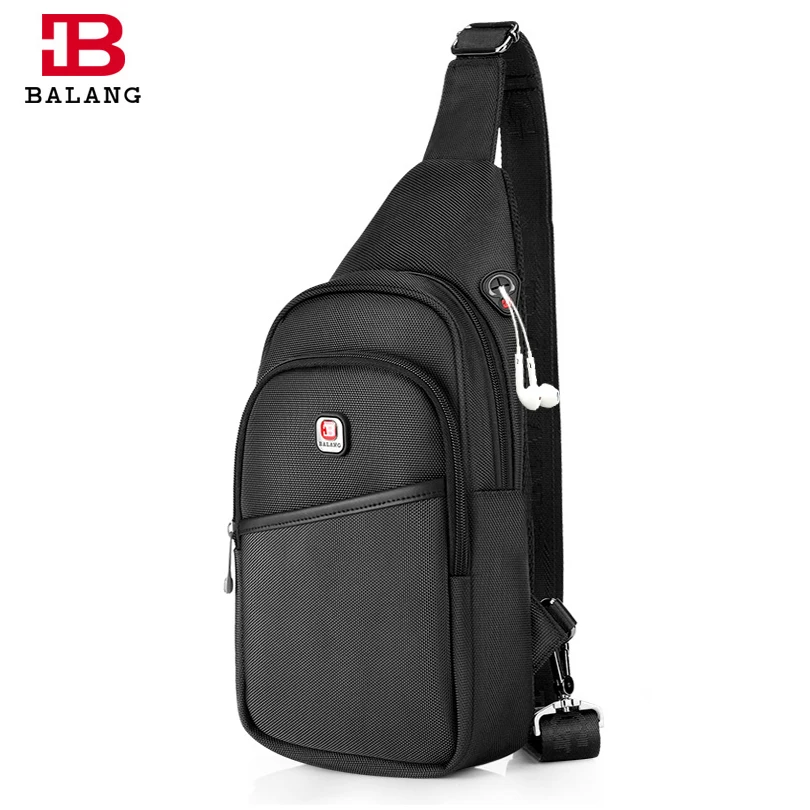 BALANG Men Casual Messenger Bag Fashion Shoulder Bag for Men Chest Pack Crossbody Sling Bag For Travel DayPack Male Waterproof