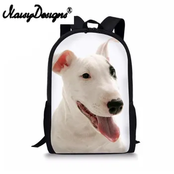 

New Pit Bull Terrier Printed School Bags for Teenagers Girls Schoolbag Bookbag Student Shoulder Backpacks Animal