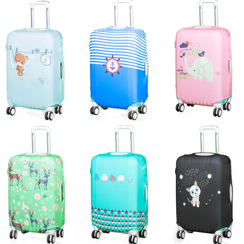 

Women's Elastic Luggage Protective Cover Travel Trolley Case Dust Bags Cartoon Printing Protect Cover Suitcase Accessory Product