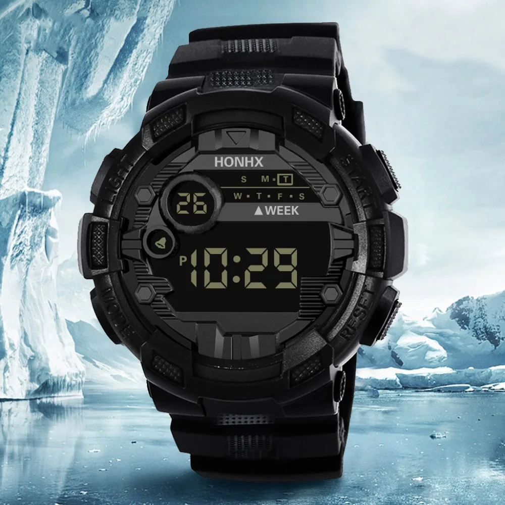 Камуфляжные мужские спортивные часы люксовый бренд Модные Военные цифровые часы светодиодный электронные часы подарок для мужчин relogio masculino Q5