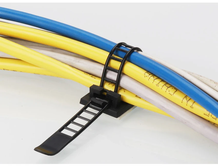 5 шт./лот, 3 метра, регулируемые крепления для галстуков, кабельные ...