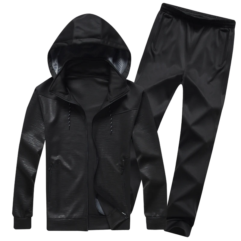 

Brand Men`s Sportswear set casual for gym Hooded Sweatshirts Sporting Suits men outwear jacket+Pants joggers sets men clothing