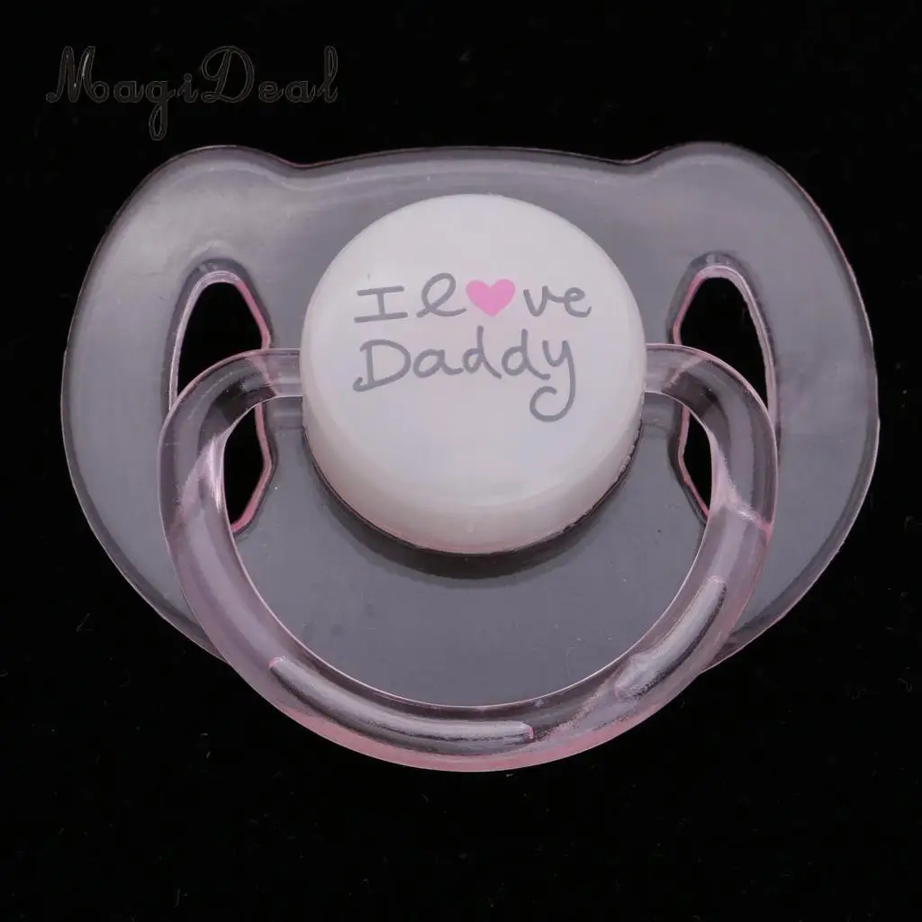 2pcs Cute Dummy Magnetic Pacifier for Reborn Baby Supplies Kids Toys Pink & Blue