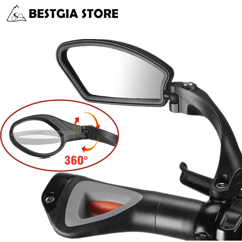 

360 Degree Adjustable Bicycle Mirror MTB Road Bike Rear View Mirror Cycling Handlebar Stainless Steel folding Rearview Mirrors