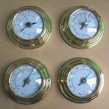 10 см латунный чехол анероидный барометр гигрометр термометр часы 4 шт. Набор