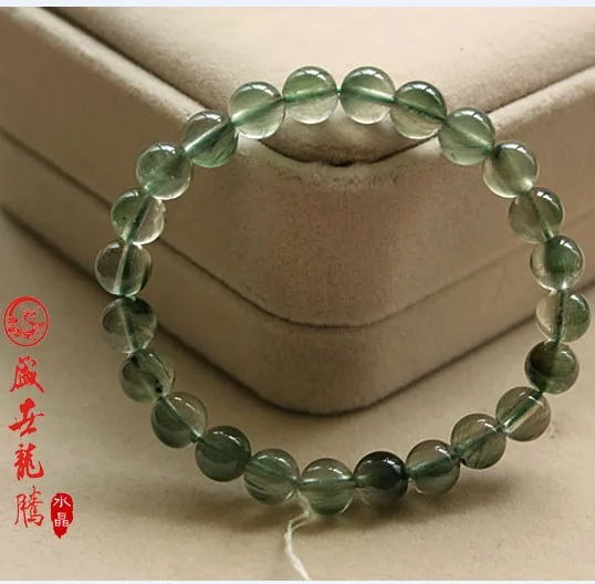 

Crystal lansdowne millenium natural green rutilated quartz bracelet green shunfa