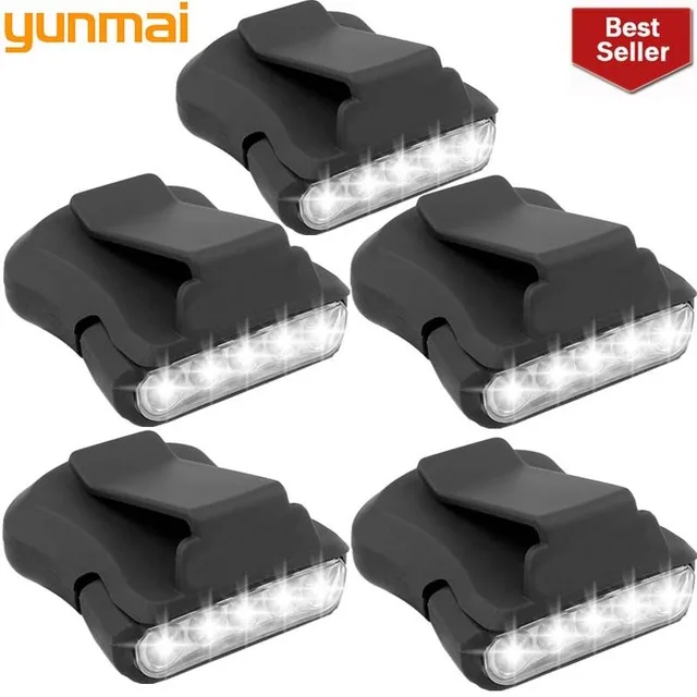 Yunmai новый 5 шт. 5 LED сенсор голова Кепка шапка Лампа фара фонарь черный Пешие прогулки фонарик Велоспорт вспышка фонари для езды на открытом воздухе|Налобные LED-фонари| | АлиЭкспресс