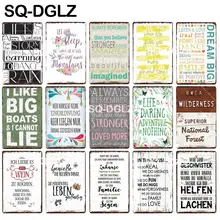 [SQ-DGLZ] большая жестяная вывеска LIFE& DREAM, настенный бар, клубный декор, поверьте себе, металлические изделия, плащи, художественный плакат, металлические знаки