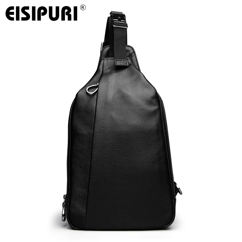 EISIPURI men genuine leather Crossbody Bags Messenger Chest Bag Casual Bag Waterproof Male Single Shoulder Strap Travel Bag EISIPURI men genuine leather Crossbody Bags Messenger Chest Bag Casual Bag Waterproof Male Single Shoulder Strap Travel Bag