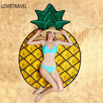 

LOVRTRAVEL Fruit Beach Towel Microfiber Large Printing Beach Towels Serviette De Plage Adulte Beach mats 150 CM Round Bath Towel