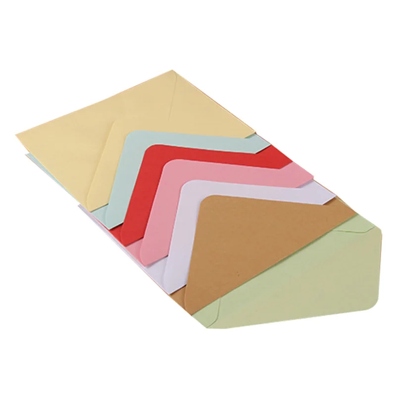 DELVTCH 10 шт./sett 8 цветов бумажные конверты Винтаж Ретро стиль конверт для офиса школы карты Скрапбукинг подарок