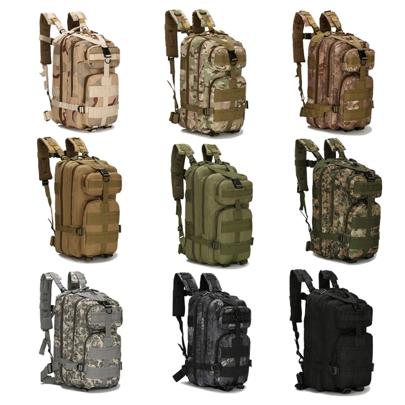 

NoEnName_Null High Quality Nylon 3P Military Tactical Backpack Nylon Sport Bag 25L For Camping Hiking Traveling