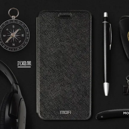 6 цветов Высокое качество Флип кожа+ Мягкий ТПУ задняя крышка для телефона чехол для Xiao mi 4i mi 4i M4i экранная пленка подарок для Xiao mi 4C - Цвет: Черный