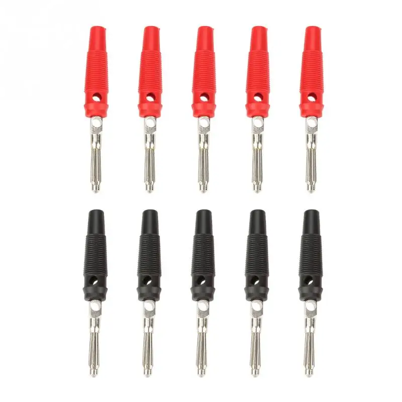 

P3008 10PCS 4mm Banana Plug Jack For Speaker Amplifier Test Probes Connector Banana Pin DIY Model Parts new hot