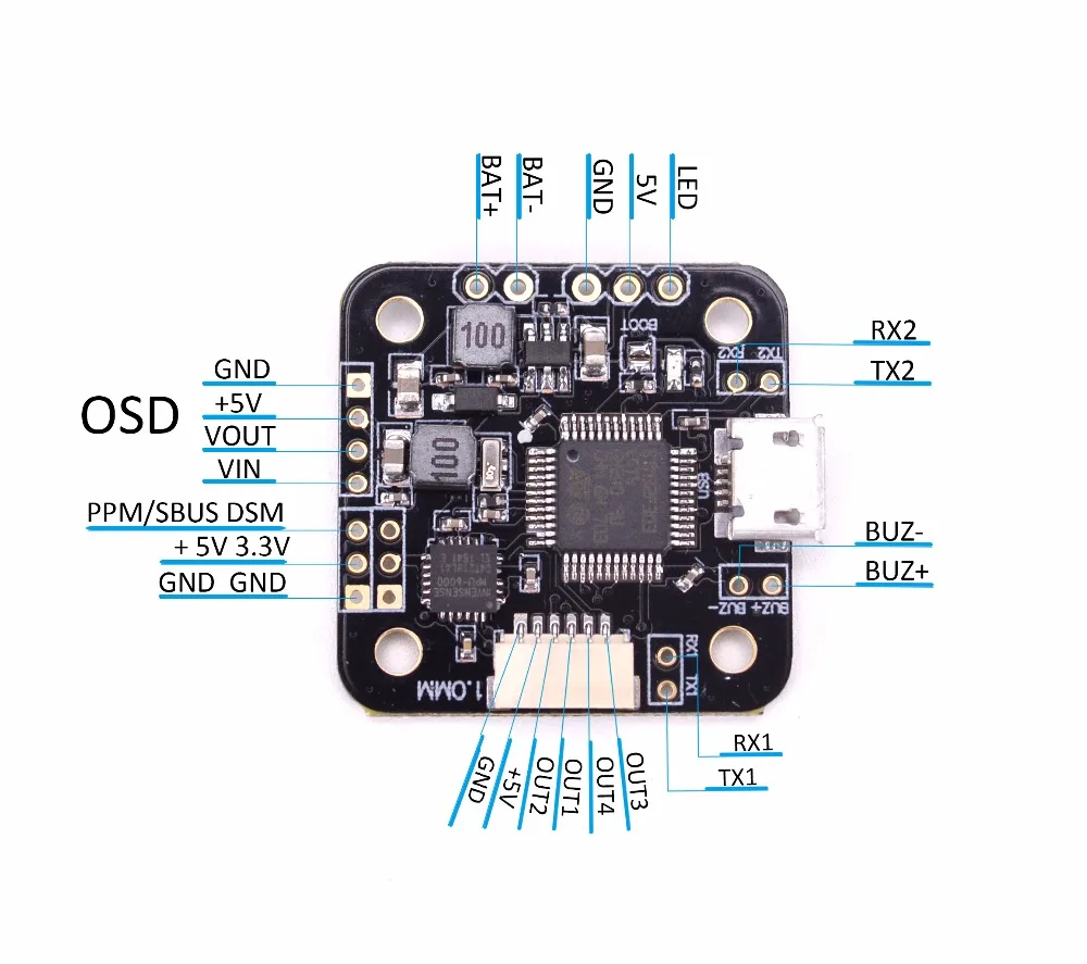 ELF 88 мм 88 рама+ 1104 мотор+ мини F3/F4 Flytower интегрированный OSD 4 в 1 BLHeli ESC+ Flysky FS-RX2A Pro мини приемник 2030