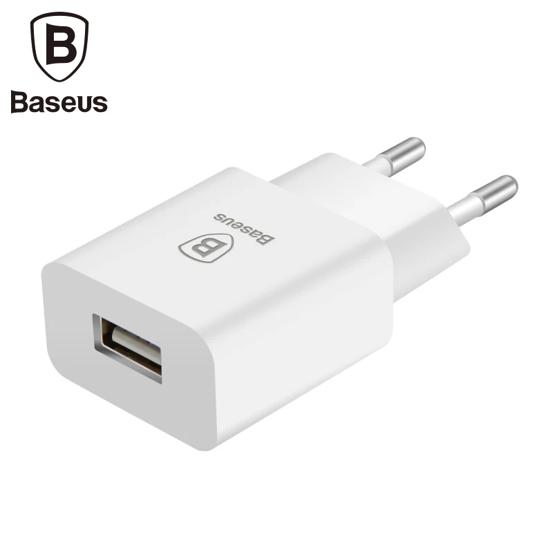 Baseus, универсальное USB зарядное устройство, евро вилка, дорожное настенное зарядное устройство, адаптер, Смарт USB ЗУ для мобильного телефона, для iPhone, samsung, Xiaomi, планшета - Тип штекера: white