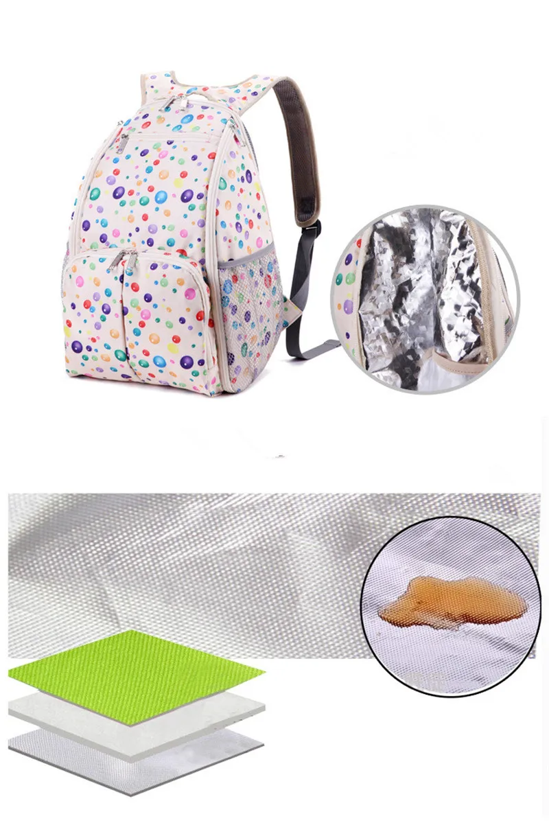 Two Bags Hot Sell! 2018 Mom Diaper Bags + Baby Anti-Lost Bag Flower Printed Diaper Bag Shoulder Multifunctional Pregnant Women Outgoing bags10