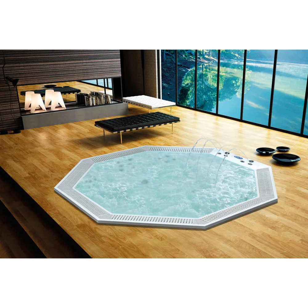 Octagonal Embedded Bubble bath whirlpools spa bathtub in Leisure Area