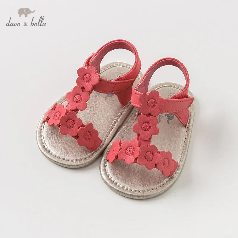 

DB10246 Dave Bella summer baby girl sandals new born prewalkers infant shoes girl red sandals Princesss shoes floral