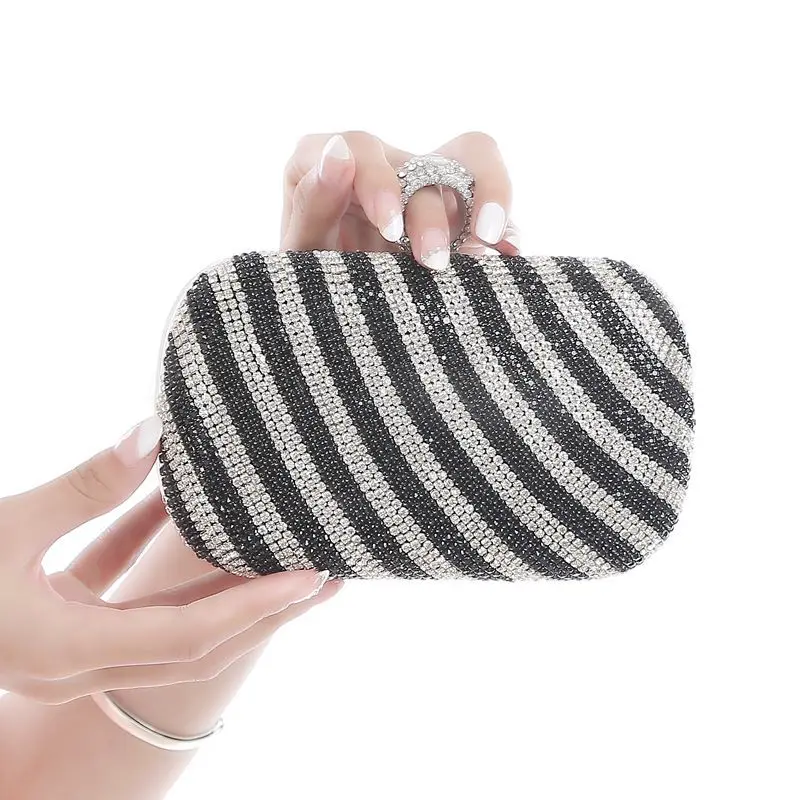 

Rhinstone Wedding Party Purse Fashion Crystal Women Evening Bag Diamond Handbag Metal Chain Shoulder Wallet XST-B0165