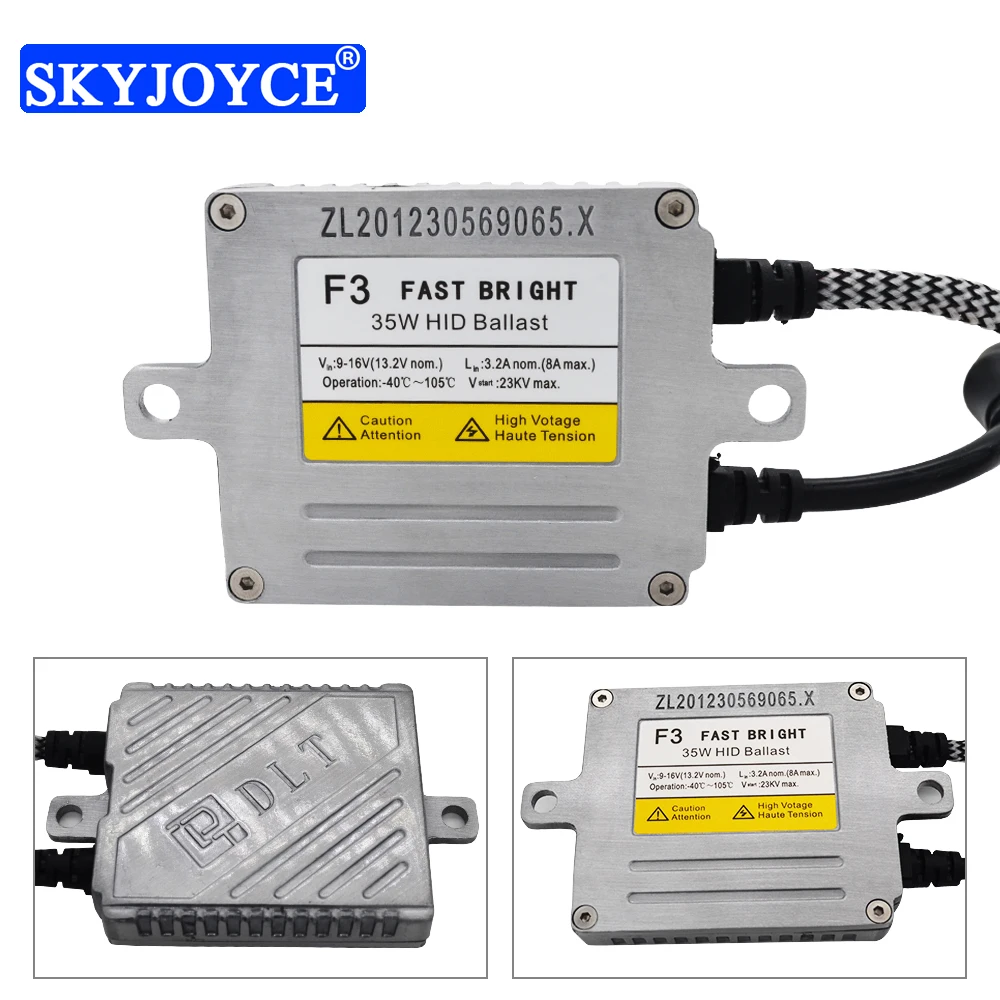 

SKYJOYCE 35W Original DLT F3T HID Ballast Reactor Quick Start In One Second DLT F3 HID Ballast For 35W Fast Bright HID Kit