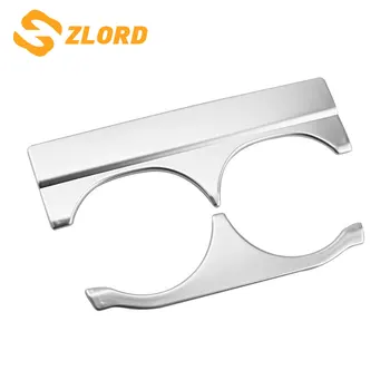

Zlord 2 Pcs/set ABS Chrome Car Interior Water Cup Decoration Trim Stickers for Honda City 2015 2016 2017 Parts Car Styling