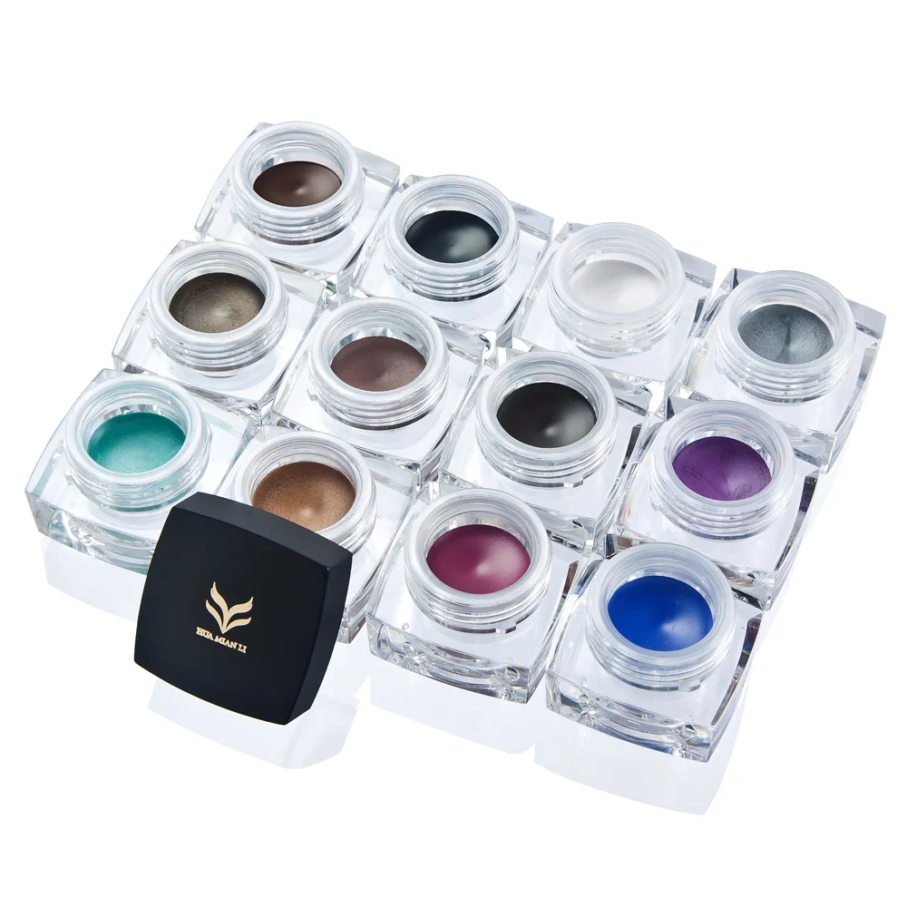 

1 pc Rainbow Cloud Shimmer Matte Eyeliner Gel 12 Color Silky Paste Profusion Eyes Makeup Tools Eye Liner Lasting Cosmetics