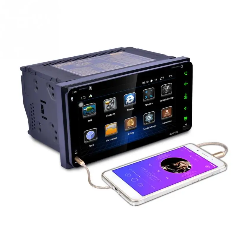 7 ''WI FI Android 6 0 автомобиль MP5 плеер Bluetooth gps Двухъядерный Стерео Аудио FM/AM станций