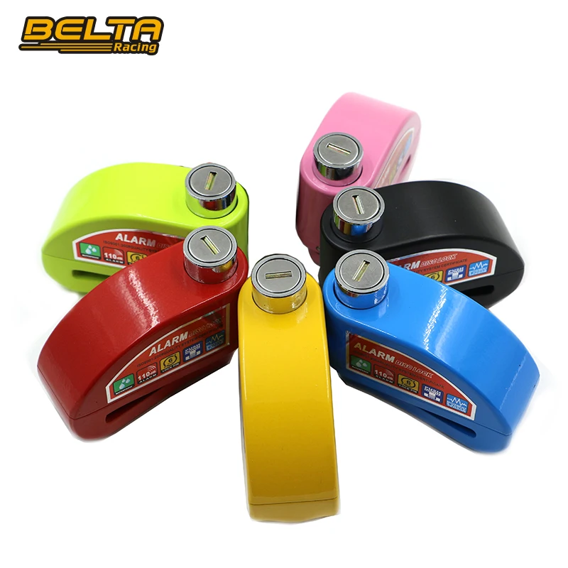 

6 Colors Avaible Universal Zinc Alloy Motorcycle Moto Scooter Bicycle Security Anti-Theft Brake Disc Alarm Lock KSS-L101