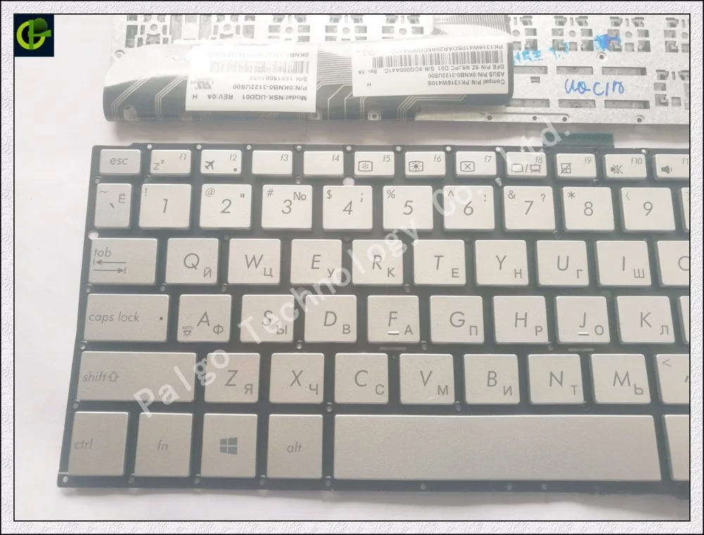Russian Keyboard for ASUS Vivobook Flip Q302 Q302L Q302LA P302LJ TP300 TP300L TP300LA TP300LD tp300UA P302 Q304 RU SILVER laptop
