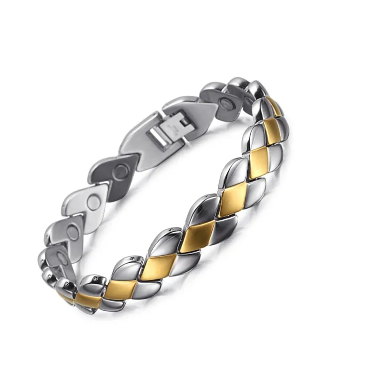 

Male and Female Common Couple Stainless Steel Bracelet European and American Fashion Magnet Jewelry Magnet Bracelet