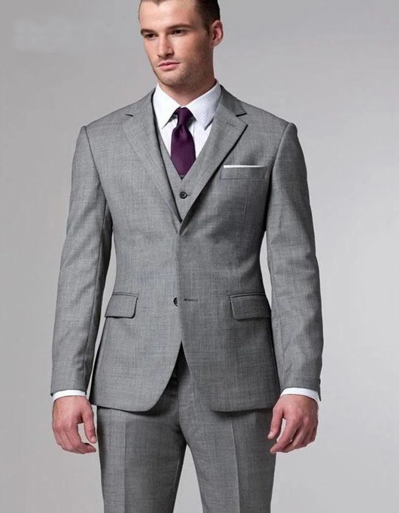 Buy silver Grey tuxedos 2019 hot sale men